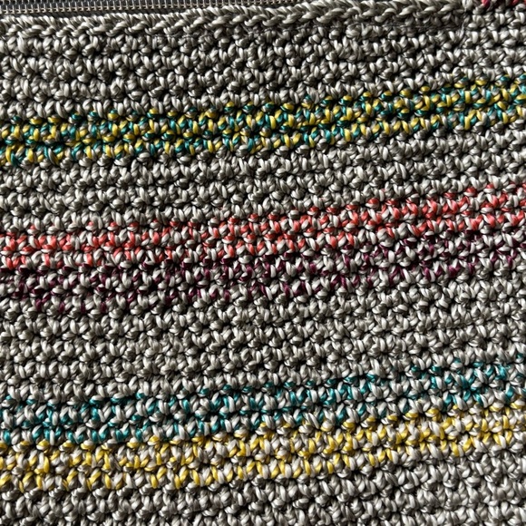 The Sak Women's Crochet Shoulder Crossbody Bag Multicolor Chevron Pattern - Picture 13 of 15